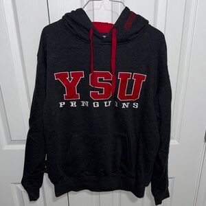 Stadium Athletics YSU Penguins Dark Grey and Red Hoodie